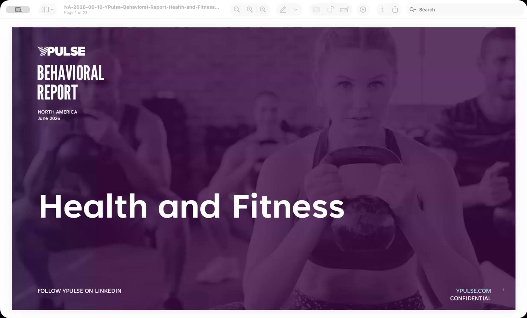 Weekly Report Read Out Health and Fitness